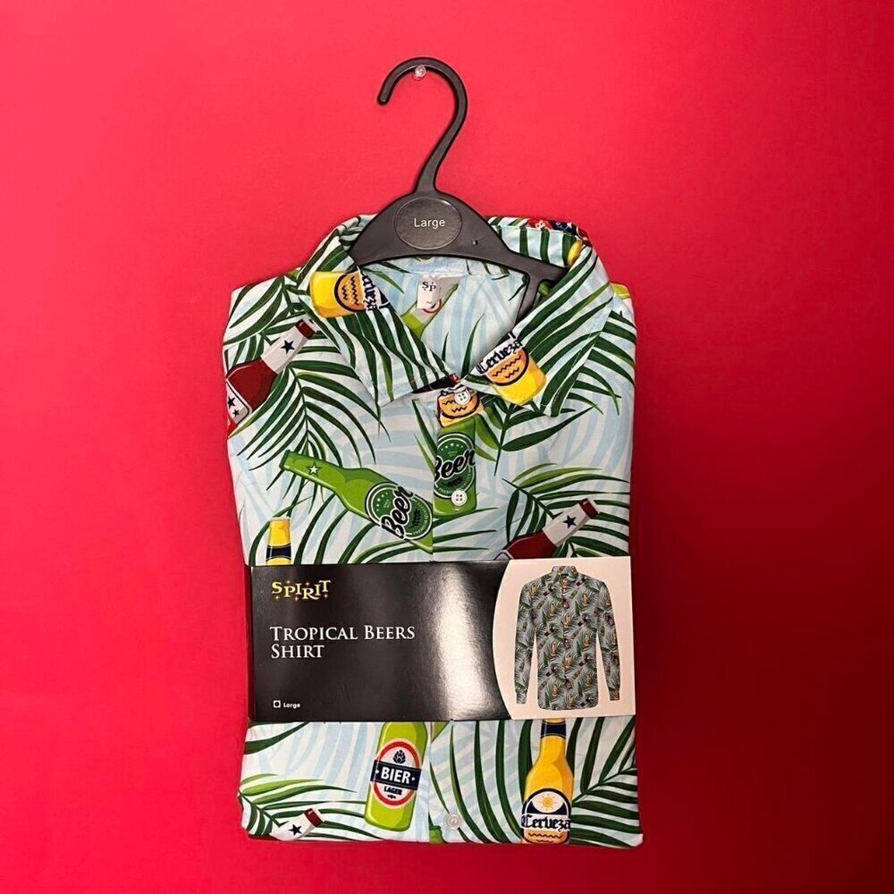 Spirit Halloween / tropical drinks themed button up 🩵💚​​​​​​​​​
